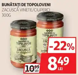 Auchan Bunătăți de Topoloveni Zacuscă vinete/ciuperci Ofertă