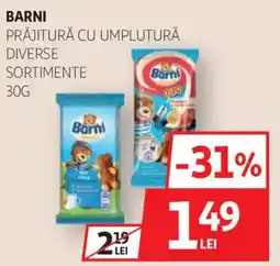 Auchan Barni prăjitură cu umplutură Ofertă