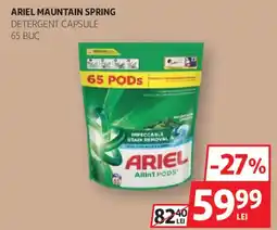 Auchan Ariel mountain spring detergent capsule Ofertă