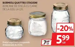 Auchan Bormioli quattro stagioni borcane de sticlă cu capac Ofertă