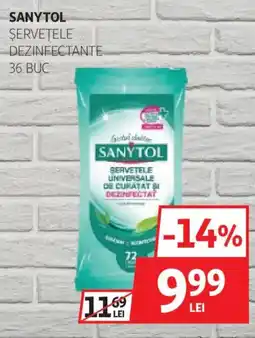 Auchan Sanytol servetele dezinfectante Ofertă