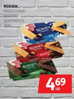 Auchan Roshen napolitană diverse sortimente Ofertă