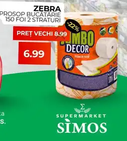 Simos Zebra prosop bucătărie Ofertă