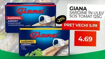 Giana sardine în ulei/sos tomat