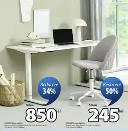 JYSK Svanekе birou reglabil Ofertă
