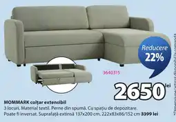JYSK Mommark colțar extensibil Ofertă