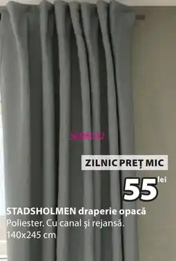 JYSK Stadsholmen draperie opacă Ofertă