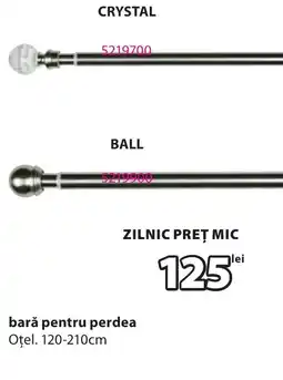 JYSK Crystal ball bară pentru perdea Ofertă