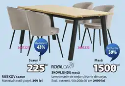 JYSK RoyalOak scaun Ofertă