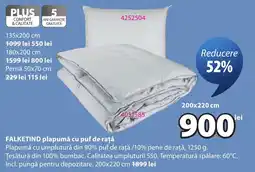 JYSK Falketind plapumă cu puf de rață Ofertă
