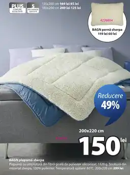 JYSK BAGN plapumă sherpa Ofertă