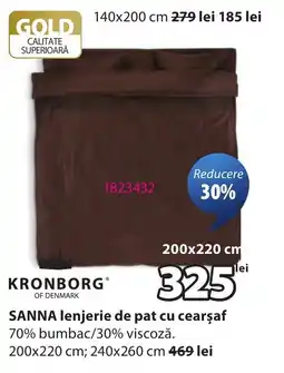 JYSK Kronborg sanna lenjerie de pat cu cearșaf Ofertă