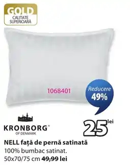 JYSK Kronborg nell față de pernă satinată Ofertă