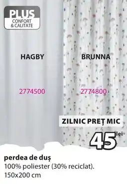 JYSK Plus perdea de duș Ofertă
