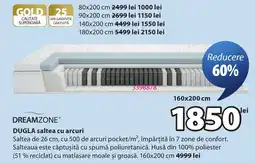 JYSK Dreamzone dugla saltea cu arcuri Ofertă