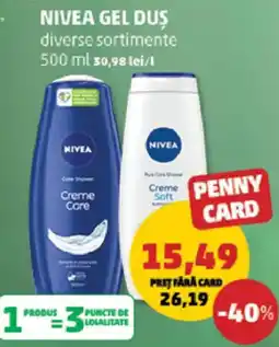 Penny Nivea gel duș Ofertă