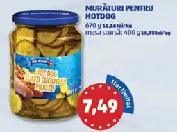 Penny Mike Mitchell's hot dog sliced cucumber pickled Ofertă