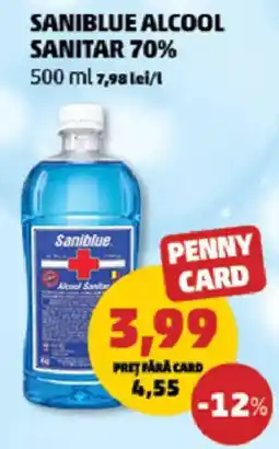 Penny Saniblue alcool sanitar 70% Ofertă