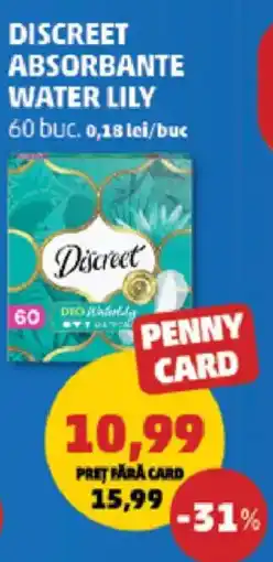 Penny Discreet absorbante water lily Ofertă