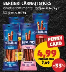 Penny Berlinki cârnați sticks Ofertă
