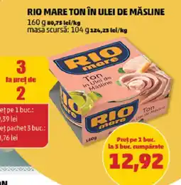Penny Rio mare ton în ulei de măsline Ofertă