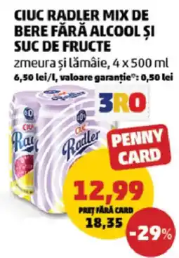 Penny Ciuc Radler mix de bere fără alcool și suc de fructe Ofertă