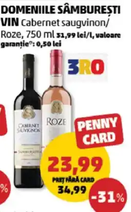 Penny Domeniile Sâmburești Vin Cabernet sauvignon/ Roze Ofertă