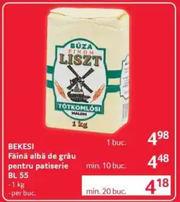 Selgros BEKESI Făină albă de grâu pentru patiserie BL 55 Ofertă