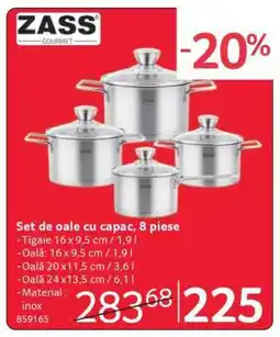 Selgros Set de oale cu capac, 8 piese Ofertă
