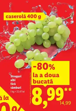 Lidl Struguri albi fără sâmburi Ofertă