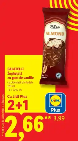 Lidl Gelatelli înghețată cu gust de vanilie Ofertă
