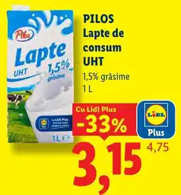 Lidl Pilos Lapte de consum UHT Ofertă