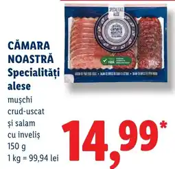 Lidl Cămara Noastră mușchi crud-uscat și salam cu înveliș Ofertă