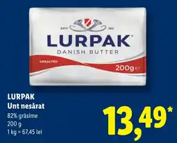 Lidl Lurpak unt nesărat Ofertă