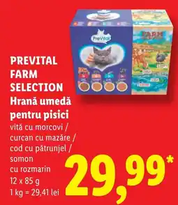 Lidl Prevital farm selection hrană umedă pentru pisici Ofertă