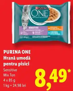 Lidl Purina one hrană umedă pentru pisici sensitive Ofertă