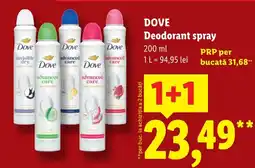 Lidl Dove Deodorant spray Ofertă