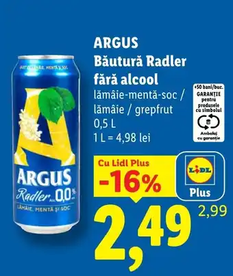 Argus bautura radler fara alcool