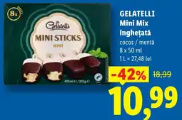 Lidl Gelatelli mini sticks mint Ofertă