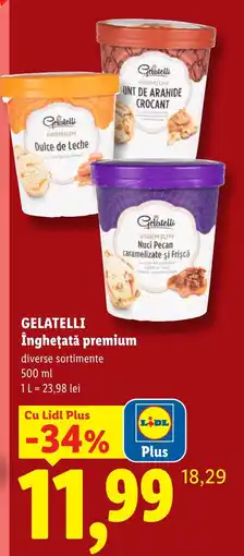 Lidl Gelatelli înghețată premium Ofertă