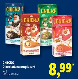 Lidl Chicko Ciocolată cu umplutură Ofertă