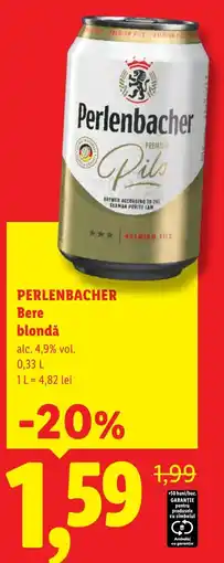 Lidl Perlenbacher Bere blondă Ofertă