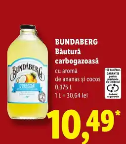 Lidl Bundaberg băutură carbogazoasă cu aromă de ananas și cocos Ofertă