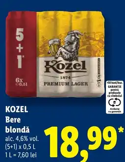 Lidl Kozel bere blondă Ofertă