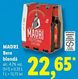 Lidl Madri bere blondă Ofertă