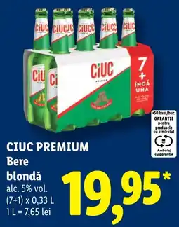 Lidl Ciuc premium bere blondă Ofertă