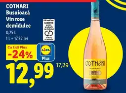 Lidl Cotnari Busuioacă Vin rose demidulce Ofertă