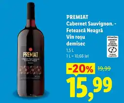 Lidl Premiat cabernet sauvignon fetească neagră Ofertă