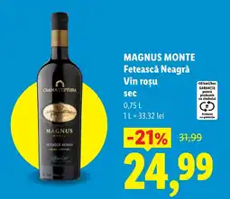 Lidl Magnus monte fetească neagră Ofertă