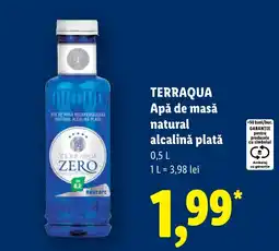 Lidl Terraqua apă de masă naturală alcalină plată Ofertă